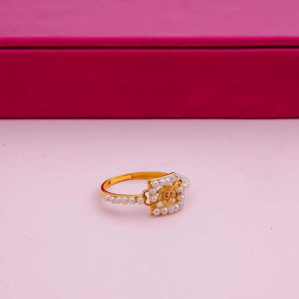 LJ033: Flower Square Ring
