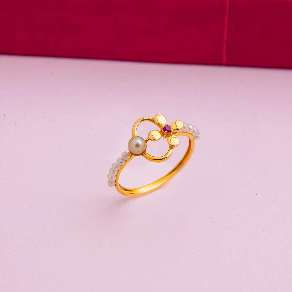 LJ042: Flower Ruby Ring