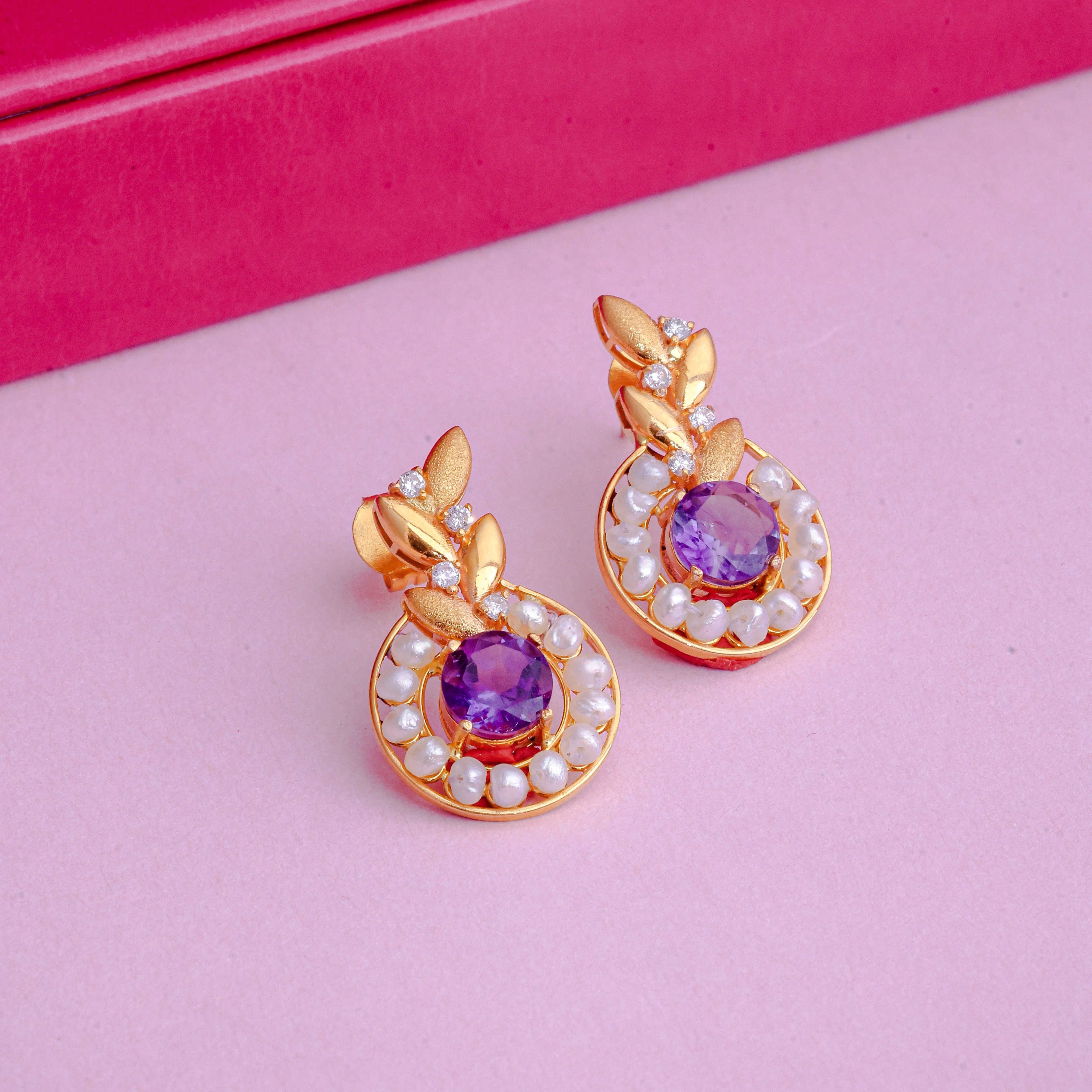 LJ058: Amethysts Earrings